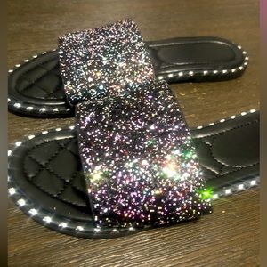 Glitter sparkle  slides *new size 7 - 37